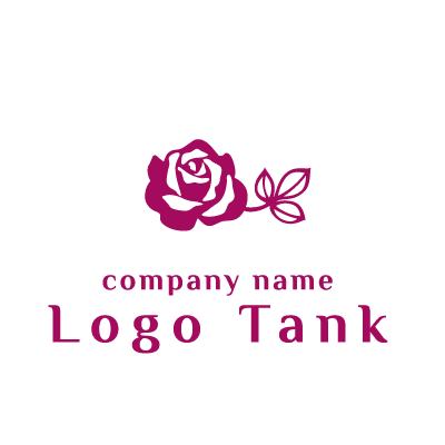 バラのワンポイントロゴ ロゴタンク 企業 店舗ロゴ シンボルマーク格安作成販売
