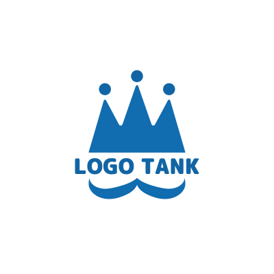 山と王冠とヒゲがモチーフのロゴ ロゴタンク 企業 店舗ロゴ シンボルマーク格安作成販売
