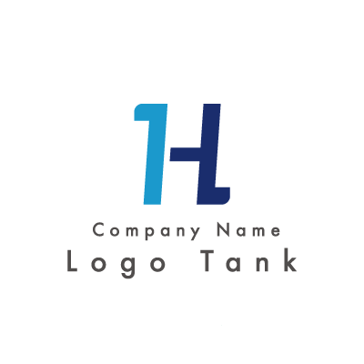 Hのシンプルなロゴ 青 / H / シンプル / クール / IT / 建築 / ネット / 通信 / ロゴ作成 / ロゴマーク / ロゴ / 制作 /,ロゴタンク,ロゴ,ロゴマーク,作成,制作
