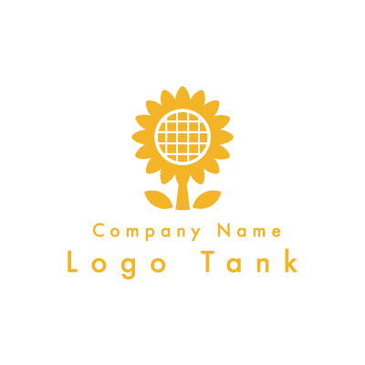 明るいひまわりのロゴ ロゴタンク 企業 店舗ロゴ シンボルマーク格安作成販売