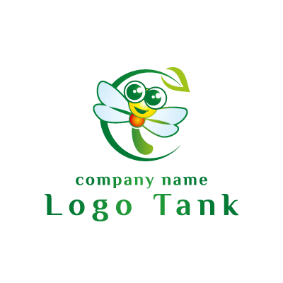 ぱっちり目のトンボのロゴ ロゴタンク 企業 店舗ロゴ シンボルマーク格安作成販売