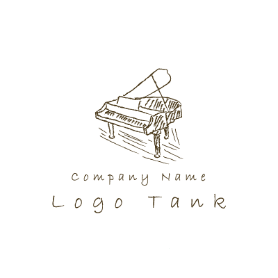 手書き風のピアノのロゴ