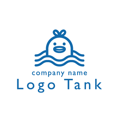 海洋生物をイメージしたキャラクターロゴ ロゴタンク 企業 店舗ロゴ シンボルマーク格安作成販売