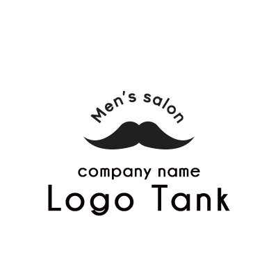 髭がモチーフのおしゃれなロゴ ロゴタンク 企業 店舗ロゴ シンボルマーク格安作成販売