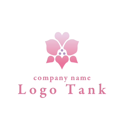 蘭の花をイメージしたロゴ ロゴタンク 企業 店舗ロゴ シンボルマーク格安作成販売