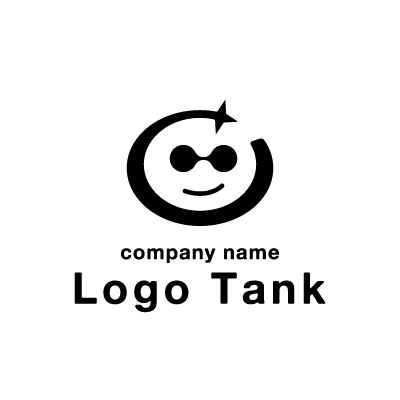 ニヒルなキャラクターのロゴ ロゴタンク 企業 店舗ロゴ シンボルマーク格安作成販売