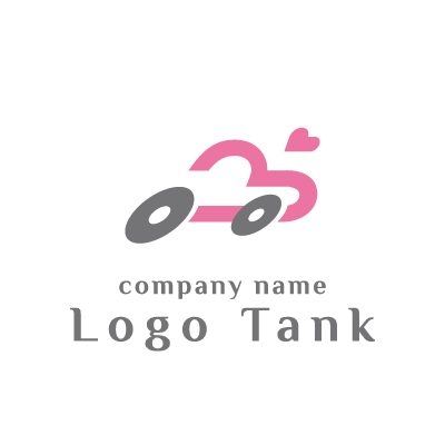 キュートな車のロゴマーク ロゴタンク 企業 店舗ロゴ シンボルマーク格安作成販売