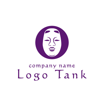 能面のロゴマーク ロゴタンク 企業 店舗ロゴ シンボルマーク格安作成販売