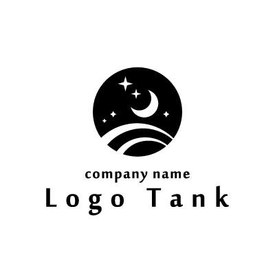 夜空 星 月 のロゴ ロゴタンク 企業 店舗ロゴ シンボルマーク格安作成販売