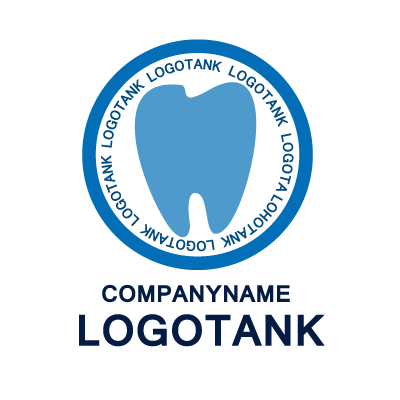 歯の周りにサービス名を入れたロゴ