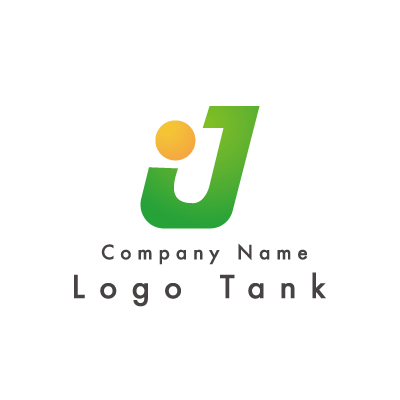Jと円形のロゴ 緑 / J / グラデーション / シンプル / ナチュラル / 建築 / IT / エコ / スポーツ / ロゴ作成 / ロゴマーク / ロゴ / 制作 /,ロゴタンク,ロゴ,ロゴマーク,作成,制作