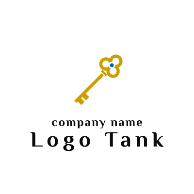 アンティークな鍵のロゴ ロゴタンク 企業 店舗ロゴ シンボルマーク格安作成販売