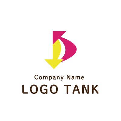 上下の矢印でdを表現したロゴ ロゴタンク 企業 店舗ロゴ シンボルマーク格安作成販売