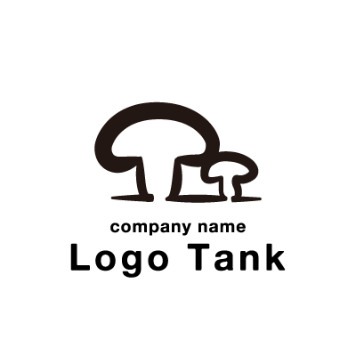 一筆書き 女性向け シンプル しいたけのロゴをお願いします ロゴデザインの無料リクエスト ロゴタンク