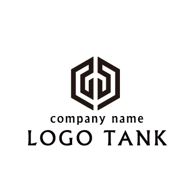 六角形の図形のデザインロゴ ロゴタンク 企業 店舗ロゴ シンボルマーク格安作成販売