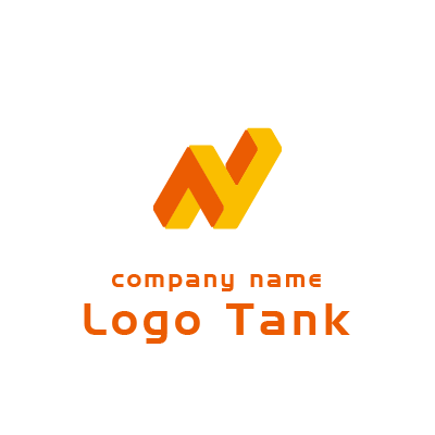 立体的な「N」のロゴ N / アルファベット / イニシャル / クール / オレンジ / 立体感 / 士業 / flame / IT / ブロック / ロゴ格安 / ロゴ制作 / 会社ロゴ / 名刺ロゴ / かっこいい / リフォーム / 建築 / 設計 / 頑丈 / 強い /,ロゴタンク,ロゴ,ロゴマーク,作成,制作