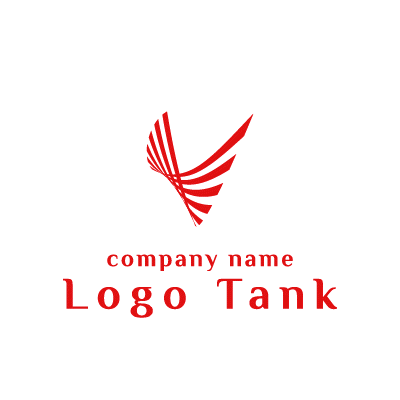 赤いラインのロゴ ロゴタンク 企業 店舗ロゴ シンボルマーク格安作成販売