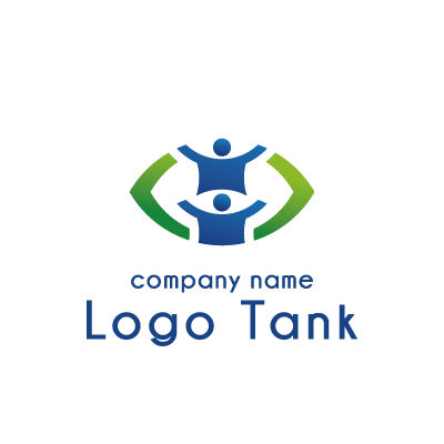 人と人で支えるロゴ ロゴタンク 企業 店舗ロゴ シンボルマーク格安作成販売