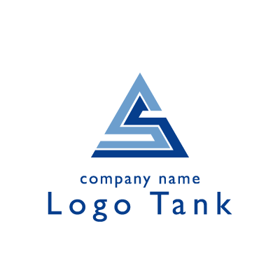 2本の線で正三角形のロゴ ロゴタンク 企業 店舗ロゴ シンボルマーク格安作成販売