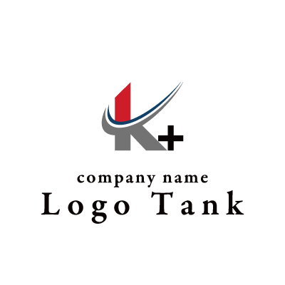 「K」と＋の先鋭的なロゴ K / ポプリ / アルファベット / イニシャル / 早い / ロゴ / ロゴデザイン / ロゴ制作 / 会社のロゴ / 格安ロゴ / 企業ロゴ / 可愛いロゴ /,ロゴタンク,ロゴ,ロゴマーク,作成,制作