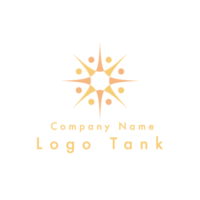 パステルカラーの太陽のロゴ ロゴタンク 企業 店舗ロゴ シンボルマーク格安作成販売