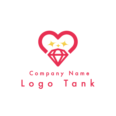 ハートとダイヤのロゴ ロゴタンク 企業 店舗ロゴ シンボルマーク格安作成販売