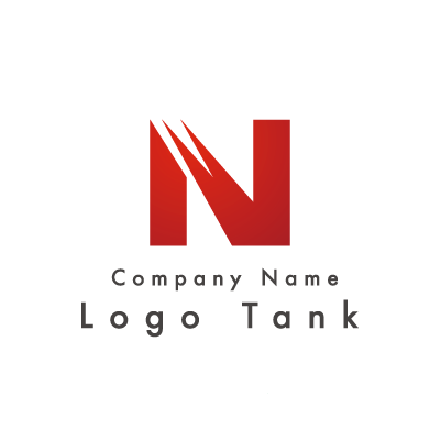 Nのロゴ 赤 / N / シンプル / クール / スピード / 建築 / 製造 / IT / ネット / ロゴ作成 / ロゴマーク / ロゴ / 制作 /,ロゴタンク,ロゴ,ロゴマーク,作成,制作