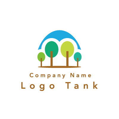 ポップな森のロゴ ロゴタンク 企業 店舗ロゴ シンボルマーク格安作成販売