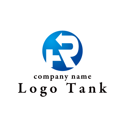 アルファベットrと矢印を組み合わせたロゴマーク ロゴタンク 企業 店舗ロゴ シンボルマーク格安作成販売
