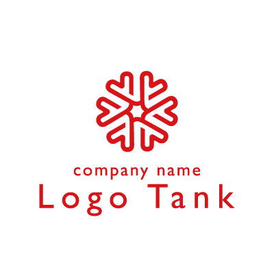 ラインでハートを繋げたロゴマーク ロゴタンク 企業 店舗ロゴ シンボルマーク格安作成販売