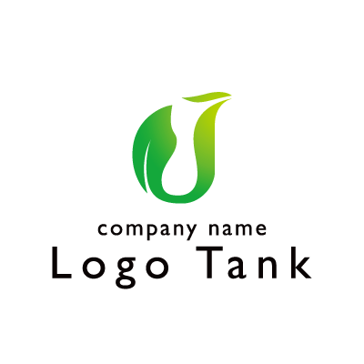 Jを表した葉っぱのロゴマーク ロゴタンク 企業 店舗ロゴ シンボルマーク格安作成販売