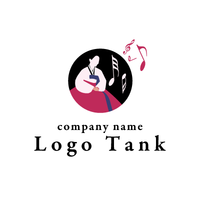チマチョゴリと音譜のロゴ ロゴタンク 企業 店舗ロゴ シンボルマーク格安作成販売