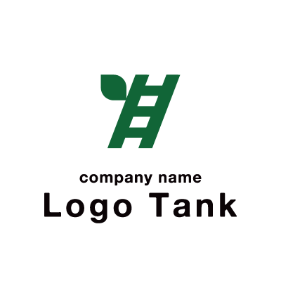 はしごとアルファベットhを組み合わせたロゴ ロゴタンク 企業 店舗ロゴ シンボルマーク格安作成販売