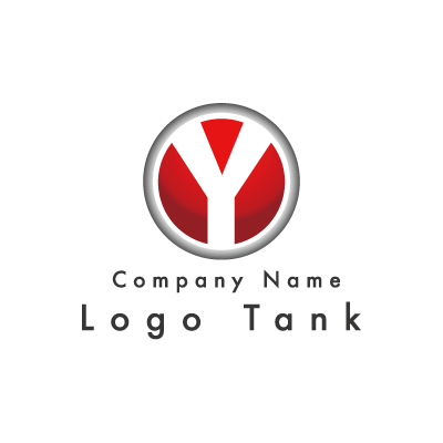 Yのロゴ 赤 / Y / 円形 / シンプル / クール / 建築 / IT / スポーツ / 製造 / ロゴ作成 / ロゴマーク / ロゴ / 制作 /,ロゴタンク,ロゴ,ロゴマーク,作成,制作