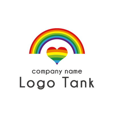 虹とハートのロゴマーク