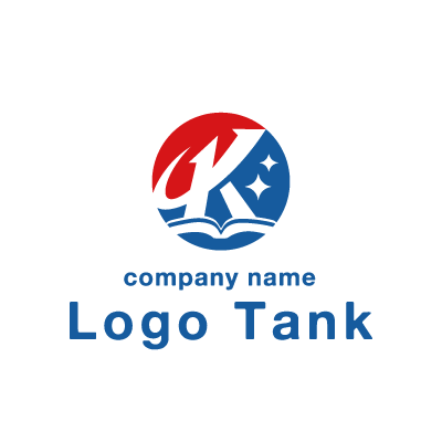 アルファベットkと上昇する矢印を重ねたロゴマーク ロゴタンク 企業 店舗ロゴ シンボルマーク格安作成販売