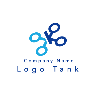Kとドローンのロゴ 青 / 水色 / K / シンプル / クール / 未来 / IT / 製造 / ロゴ作成 / ロゴマーク / ロゴ / 制作 /,ロゴタンク,ロゴ,ロゴマーク,作成,制作