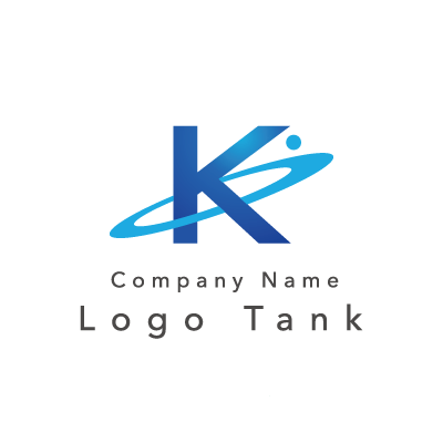 Kのロゴ 青 / グラデーション / K / シンプル / クール / 未来 / 製造 / IT / ロゴ作成 / ロゴマーク / ロゴ / 制作 /,ロゴタンク,ロゴ,ロゴマーク,作成,制作
