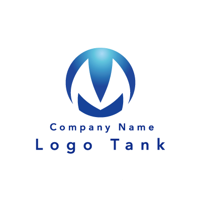 Mのロゴ 青 / グラデーション / M / シンプル / クール / 製造 / IT / 建築 / ロゴ作成 / ロゴマーク / ロゴ / 制作 /,ロゴタンク,ロゴ,ロゴマーク,作成,制作