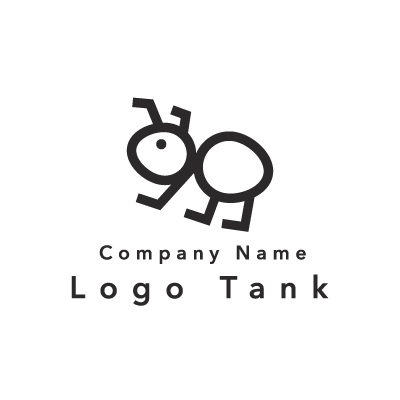 アリのロゴ 黒 / シンプル / ポップ / ショップ / IT / フード / ロゴ作成 / ロゴマーク / ロゴ / 制作 /,ロゴタンク,ロゴ,ロゴマーク,作成,制作