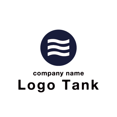 波を表現したアイコンロゴ ロゴタンク 企業 店舗ロゴ シンボルマーク格安作成販売