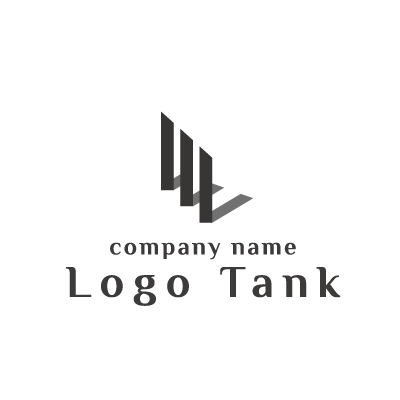 建物とシルエットのロゴ ロゴタンク 企業 店舗ロゴ シンボルマーク格安作成販売
