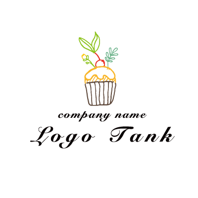 カップケーキのロゴ ロゴ / デザイン / ケーキ / cake / アクセサリー / ブランドロゴ / 教室 / 飲食 / レストラン / カフェ / cafe / カラフル /,ロゴタンク,ロゴ,ロゴマーク,作成,制作