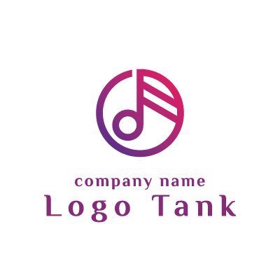 音符音楽マークのロゴ