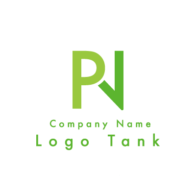 PとNのロゴ P / N / 緑 / シンプル / クール / 協力 / 建築 / IT / ショップ / ロゴ作成 / ロゴマーク / ロゴ / 制作 /,ロゴタンク,ロゴ,ロゴマーク,作成,制作