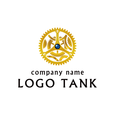 歯車のロゴマーク ロゴタンク 企業 店舗ロゴ シンボルマーク格安作成販売