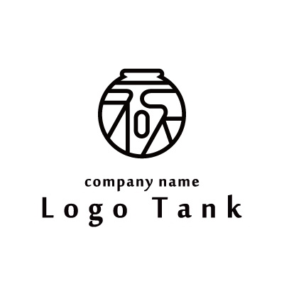 モダンな壺型ロゴ ロゴタンク 企業 店舗ロゴ シンボルマーク格安作成販売
