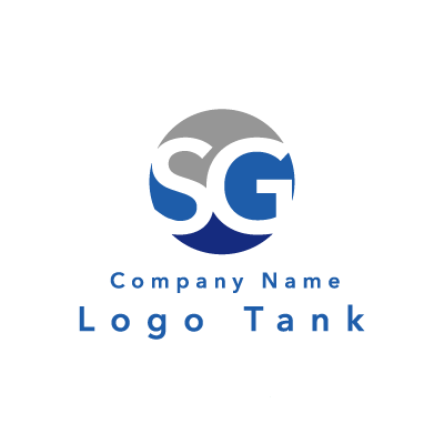 SとGのロゴ S / G / 青 / グレー / シンプル / 親しみ / クール / 建築 / IT / ネット / 製造 / ロゴ作成 / ロゴマーク / ロゴ / 制作 /,ロゴタンク,ロゴ,ロゴマーク,作成,制作
