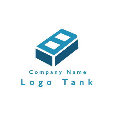 箱型のBのロゴ 青 / B / 箱 / シンプル / ポップ / IT / ネット / ショップ / ロゴ作成 / ロゴマーク / ロゴ / 制作 /,ロゴタンク,ロゴ,ロゴマーク,作成,制作