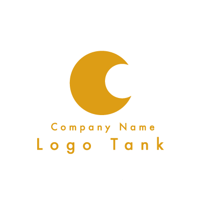 Cと月のロゴ 月 / 黄色 / C / シンプル / モダン / IT / ネット / ショップ / ロゴ作成 / ロゴマーク / ロゴ / 制作 /,ロゴタンク,ロゴ,ロゴマーク,作成,制作